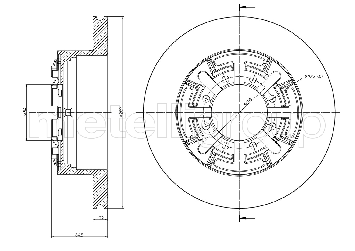 

Metelli 230477 Тормозной диск