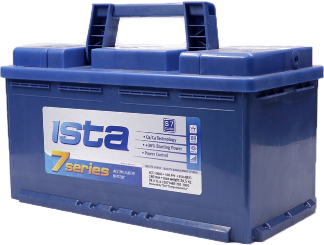

Аккумулятор Ista 6 CT-100-R 7 Series 6002204