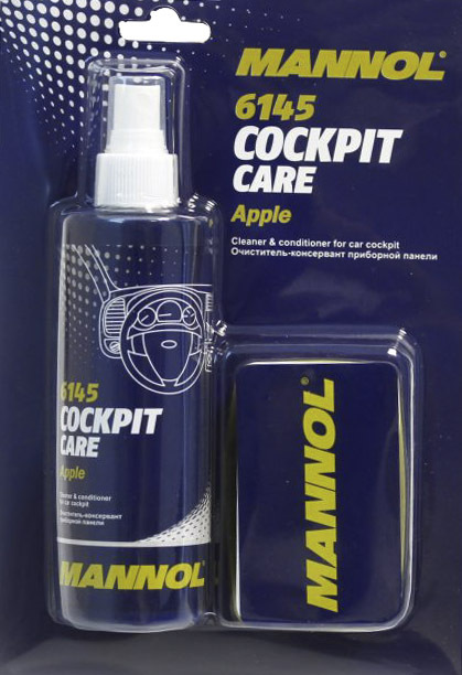 

Очиститель салона Mannol Cockpit Care яблоко 250 мл 996776