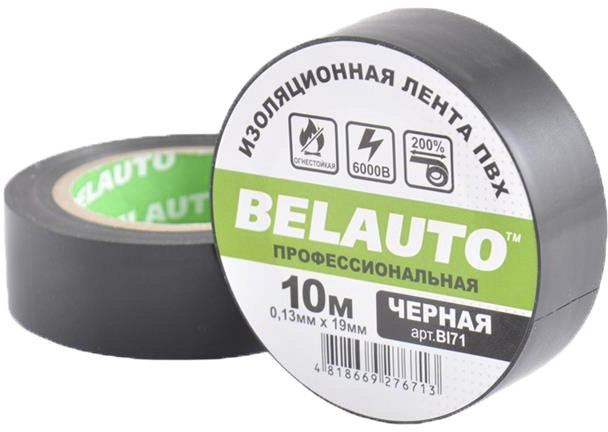 

Изолента BELAUTO bi71 черная ПВХ 19 мм х 10 м