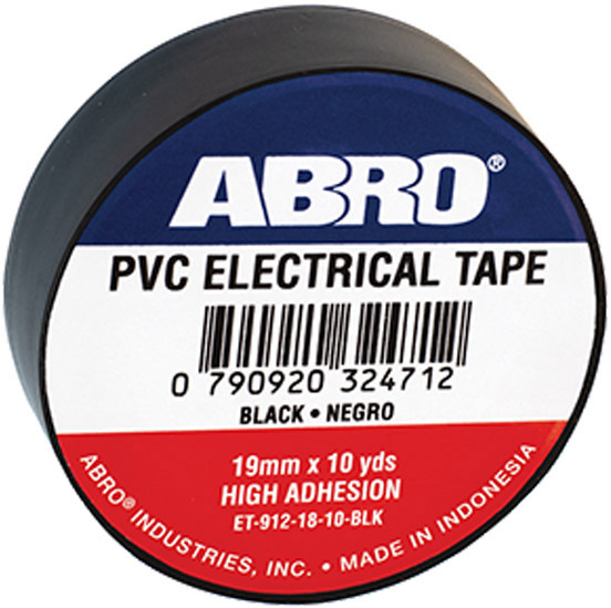

Изолента ABRO et9121810blk черная ПВХ 19 мм x 9.1 м