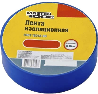 

Изолента MasterTool 449015 синяя ПВХ 17 мм х 15 м 10 шт
