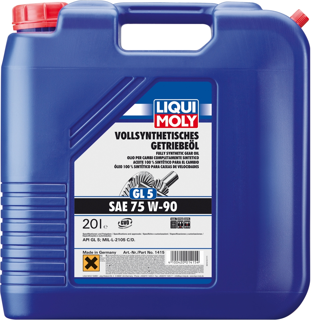 

Трансмиссионное масло Liqui Moly GL-5 75W-90 синтетическое 1415