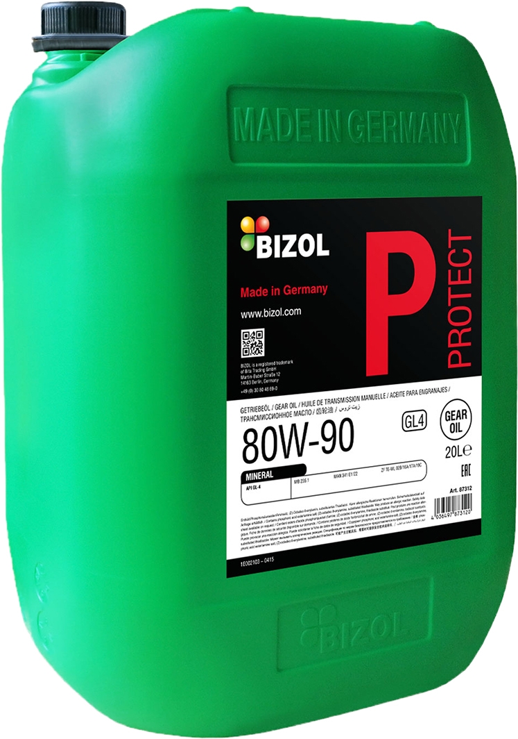 

Трансмиссионное масло Bizol Protect Gear Oil GL-4 80W-90 минеральное b87312