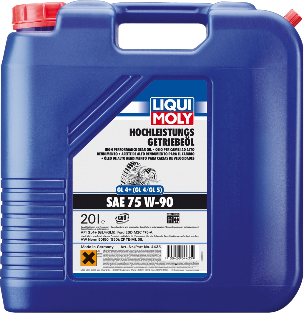 

Трансмиссионное масло Liqui Moly GL-4+ 75W-90 синтетическое 4435