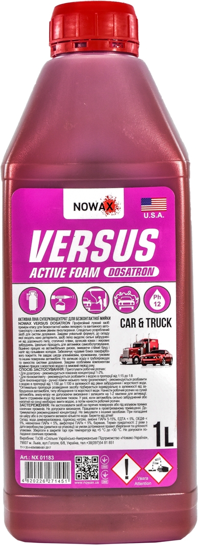 

Концентрат автошампуня Nowax Versus Active Foam Dosatron nx01183