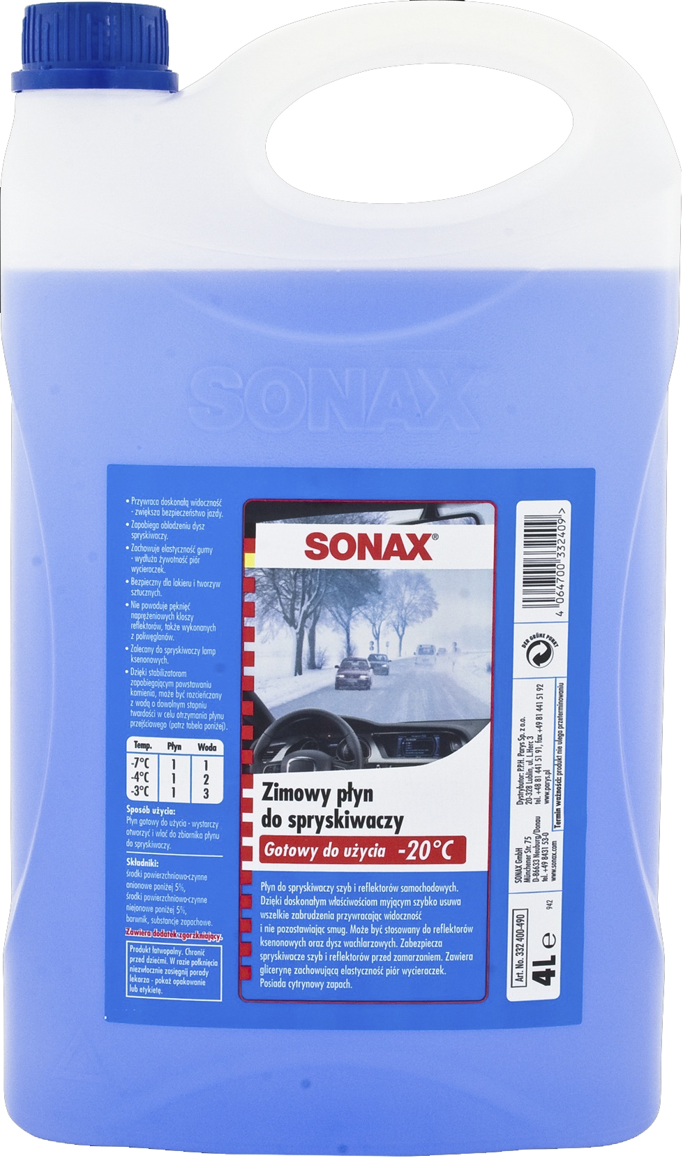 

Концентрат омывателя Sonax зимний -20°С 332400