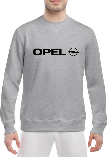 

Свитшот мужской Globuspioner Opel Big Logo спереди класический рукав серый 1402063287