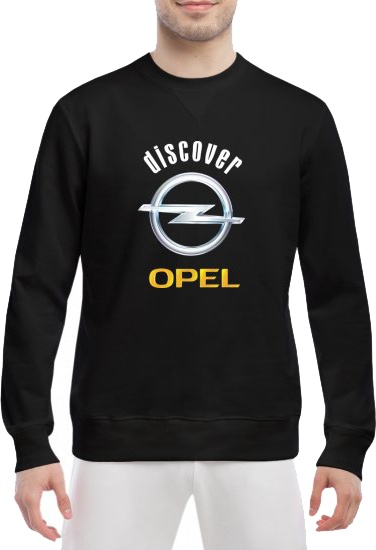 

Свитшот мужской Globuspioner Opel Discover спереди класический рукав чёрный 239236327