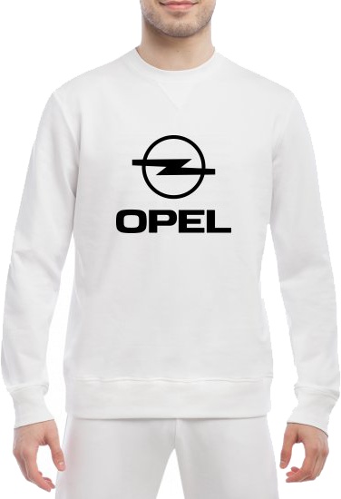

Свитшот мужской Globuspioner Opel Big Logo v3 спереди класический рукав белый 143856316