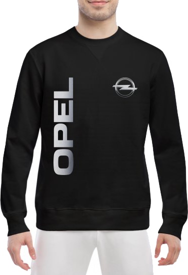 

Свитшот мужской Globuspioner Opel Vertical Logo спереди класический рукав чёрный 666976326