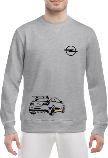 

Свитшот мужской Globuspioner Opel 100 спереди класический рукав серый 7026563284