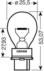 

Автолампа Osram 3156 Original Line P27W W2,5x16d 27 W прозрачная