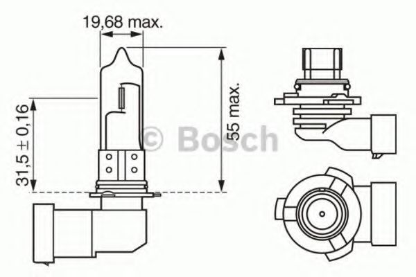 

Автолампа Bosch 1987302152 Pure Light HB3 P20d 60 W