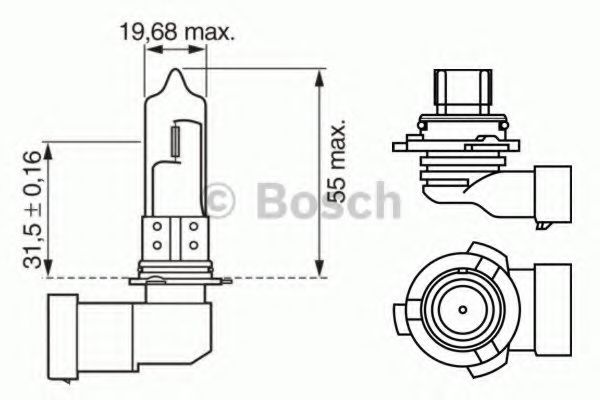 

Автолампа Bosch 1987302153 Pure Light HB4 P22d 51 W
