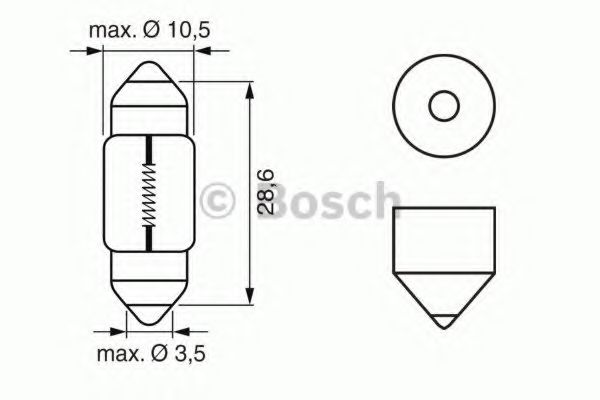 

Автолампа Bosch 1987302227 Pure Light C10W SV8,5-8 10 W