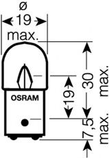 

Автолампы Osram 5626 Original R5W BA15d прозрачный