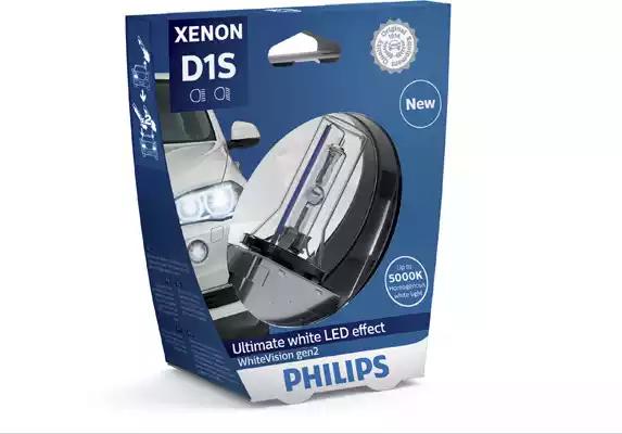 

Автолампы Philips 85415WHV2S1 Xenon WhiteVision gen2 D1S PK32d-2 35 W прозрачный