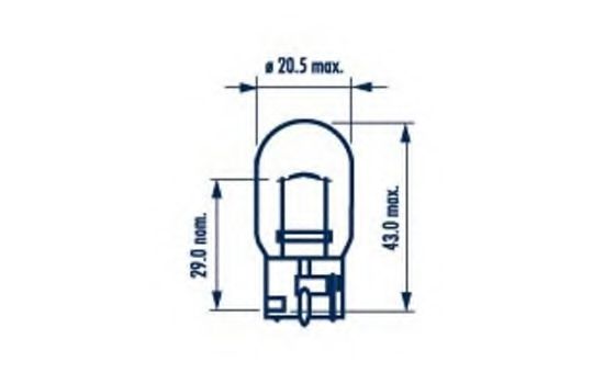 

Автолампа Narva 17629 WY21W W3x16d 21 W оранжевый