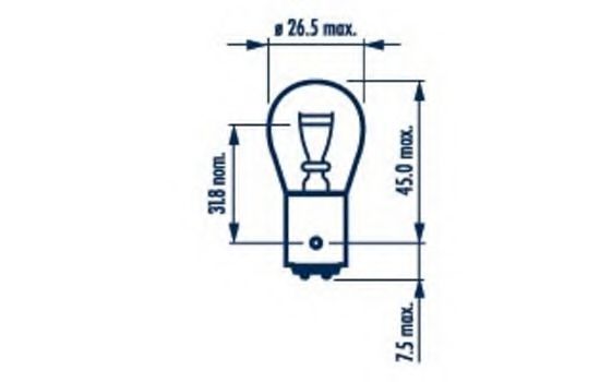 

Автолампа Narva 17882 P21/4W BAZ15d 4 W 21 W прозрачная