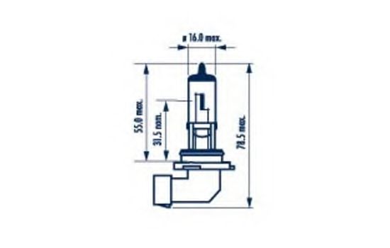 

Автолампа Narva 48095 Standard H10 PY20d 45 W прозрачная