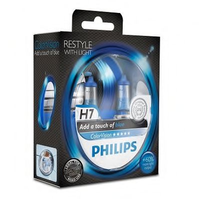 

Автолампы Philips 12972CVPBS2 ColorVision H7 PX26d 55 W прозрачно-голубая