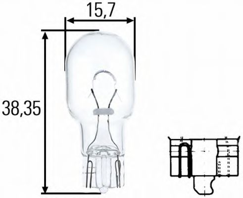 

Автолампы Behr Hella 8GA008246001 W16W W2,1x9,5d 16 W прозрачная