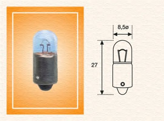 

Автолампа Magneti Marelli 002894100000 T4W BA9s 4 W прозрачный