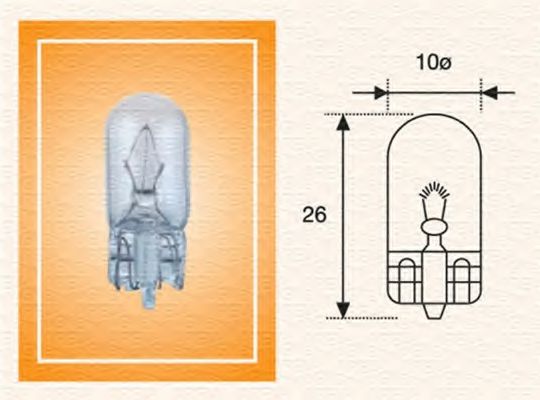 

Автолампа Magneti Marelli 003822100000 W3W W2,1x9,5d 3 W прозрачный