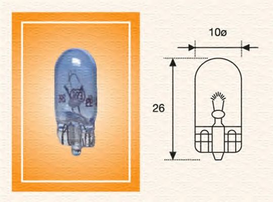 

Автолампа Magneti Marelli 002051900000 W5W W2,1x9,5d 5 W светло-голубая