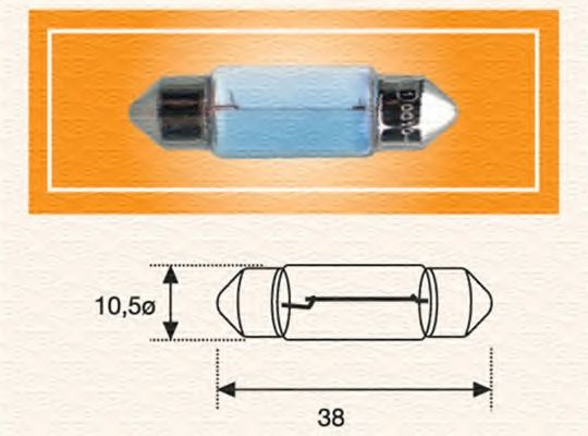 

Автолампа Magneti Marelli 009461100000 B2,4W SV8,5-8 10 W прозрачная