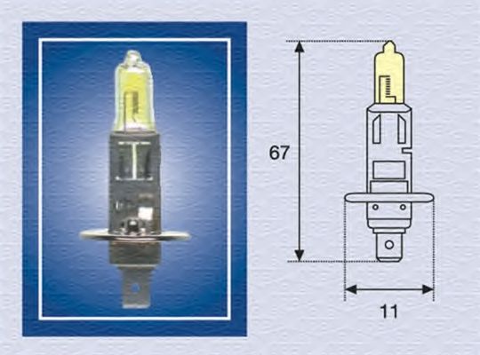 

Автолампы Magneti Marelli 002571100000 H1 P14,5s 55 W прозрачная