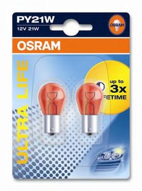 

Автолампа Osram 7507ult02b Ultra Life PY21W BAU15s 21 W оранжевый