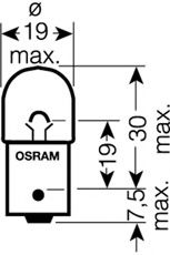 

Автолампа Osram 5007ult Ultra Life R5W BA15s 5 W прозрачная