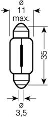 

Автолампа Osram 6486x C6W SV8,5-8 6 W прозрачная