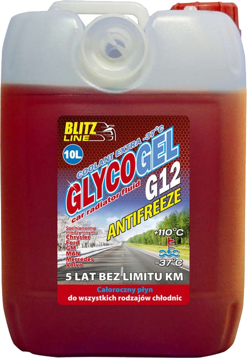 

Готовый антифриз Blitz Line Glycogel G12 красный -37 °C 28878