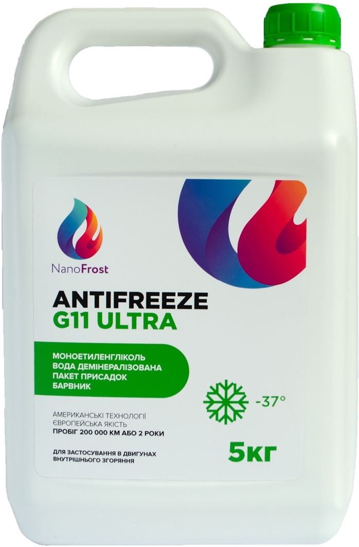 

Готовый антифриз NanoFrost Ultra G11 зеленый G11ULTRAGREEN5