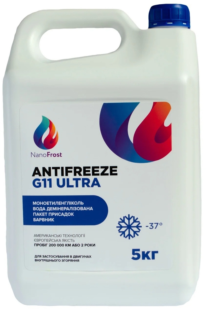 

Готовый антифриз NanoFrost Ultra G11 синий -37 °C G11ULTRABLUE5