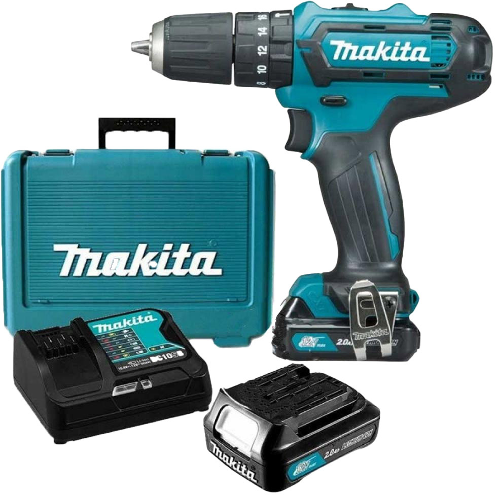 

Шуруповерт Makita аккумуляторный HP331DSYE (2 аккумулятора + ЗУ + чехол)