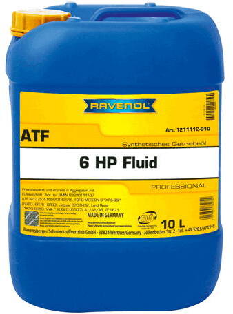 

Трансмиссионное масло Ravenol ATF 6HP Fluid синтетическое 1211112010