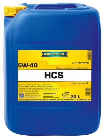 

Моторное масло Ravenol HCS 5W-40 синтетическое 111210520