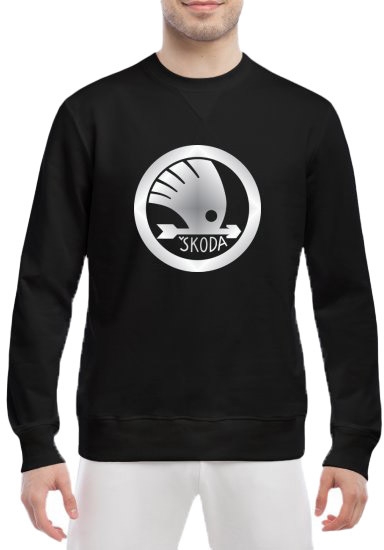 

Свитшот мужской Globuspioner Skoda Arrow Logo спереди класический рукав чёрный 239196327