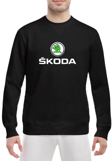 

Свитшот мужской Globuspioner Skoda Big Logo спереди класический рукав чёрный 666376326