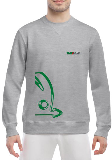 

Свитшот мужской Globuspioner Skoda Auto VIRS спереди класический рукав серый 6664463285