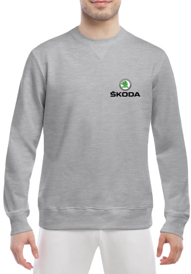 

Свитшот мужской Globuspioner Skoda Mini Logo спереди класический рукав серый 6664763286