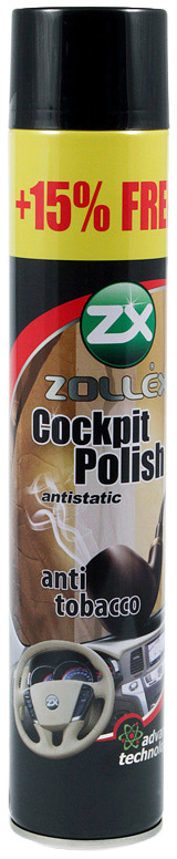

Полироль для салона Zollex Cockpit Polish антитабак 750 мл TO750