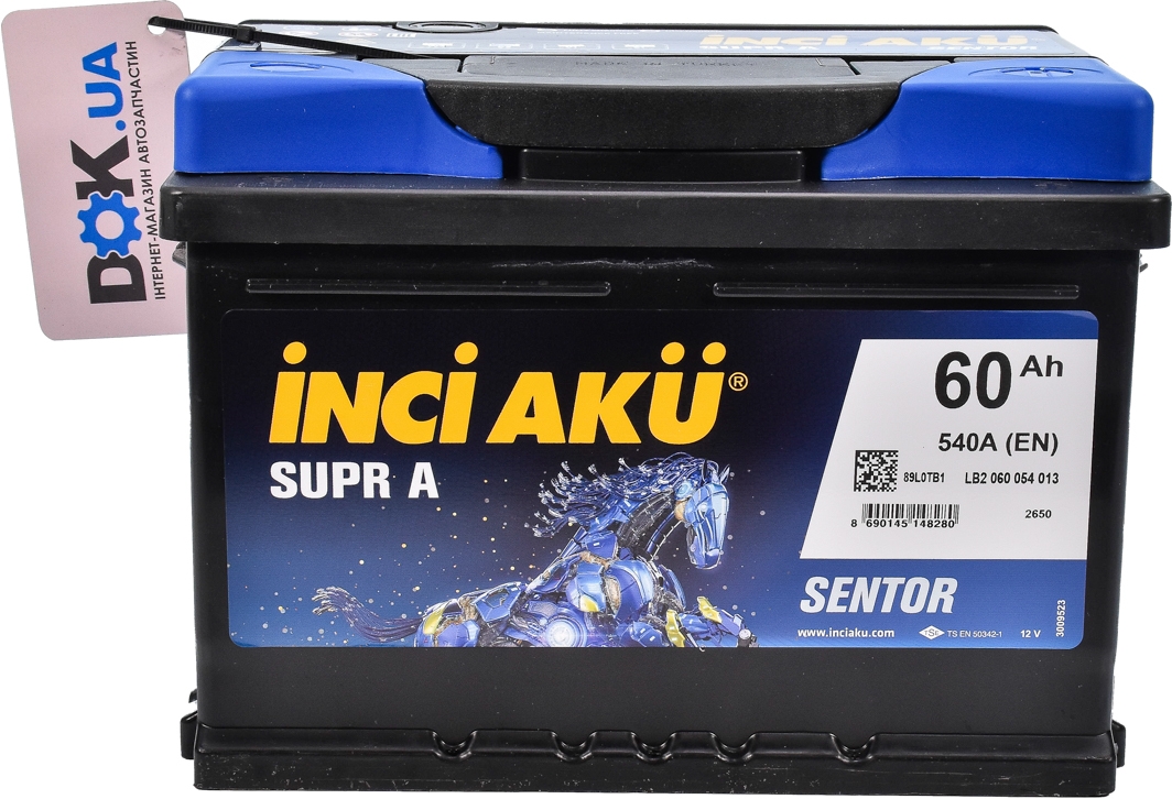 

Аккумулятор Inci Aku 6 CT-60-R Supr A Sentor L2060054013