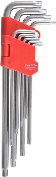

Набор ключей TORX Carlife WR2113 T10H-T50H 9 шт