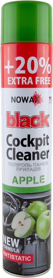 

Полироль для салона Nowax "Black" Cockpit Cleaner яблоко 750 мл NX00708