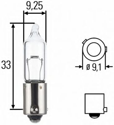 

Автолампа Behr Hella 8GH008417012 Heavy Duty H21W BAY9s 21 W прозрачная